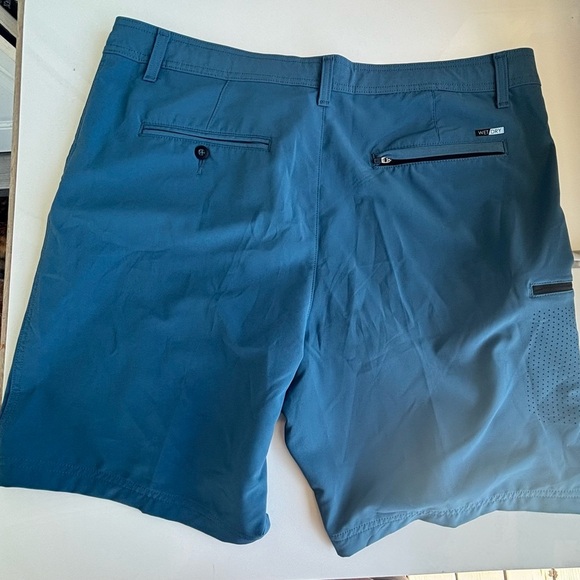 George Flat Front Blue Shorts for Casual Style - Picture 2 of 13